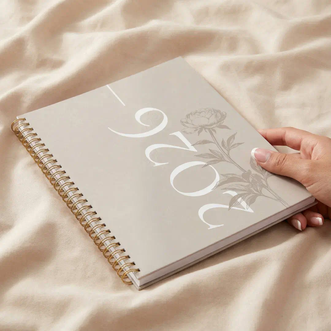 Elegant Modern Hand-Drawn Sketch Floral Organize Planner