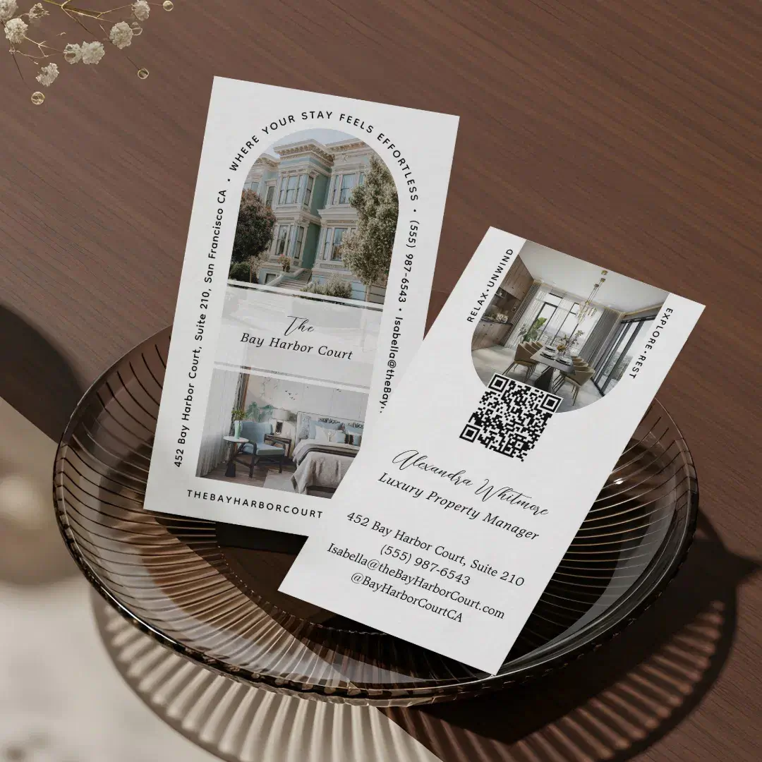 Modern Arch Photos Home Rental Property Manager Business Card