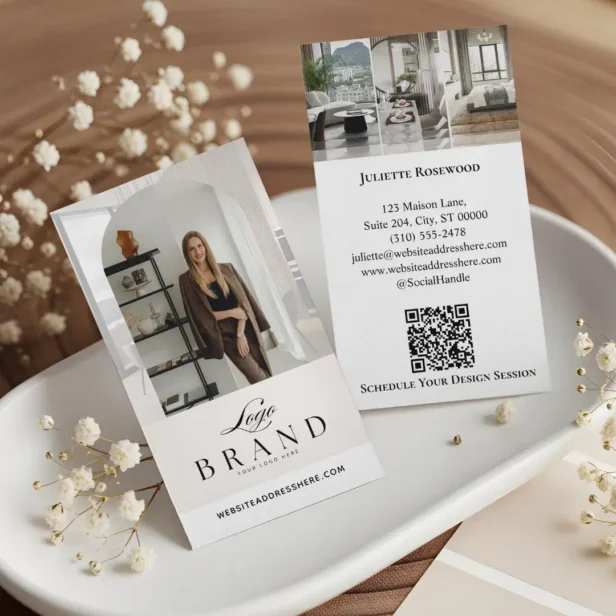 Modern Professional Photo Arch Photo Galley Logo White Business Card