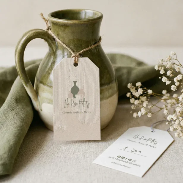 Handmade Pottery Business Brand Gift & Price Tag