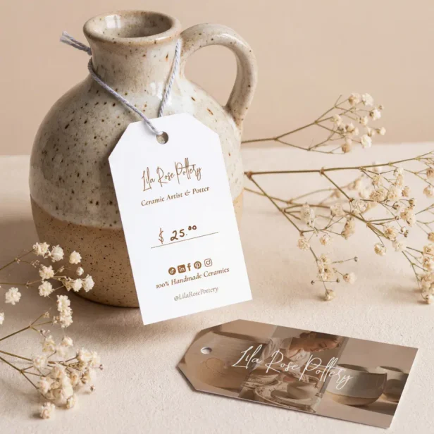 Handmade Pottery Business Brand Gift & Price Tag