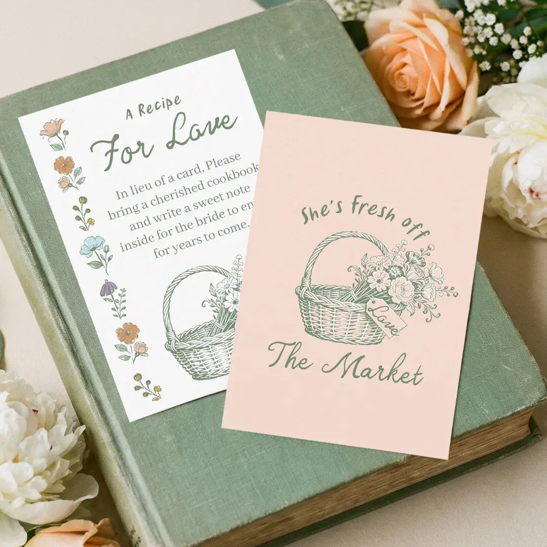 Fresh Off the Market Fresh Recipe For The Bride Enclosure Card