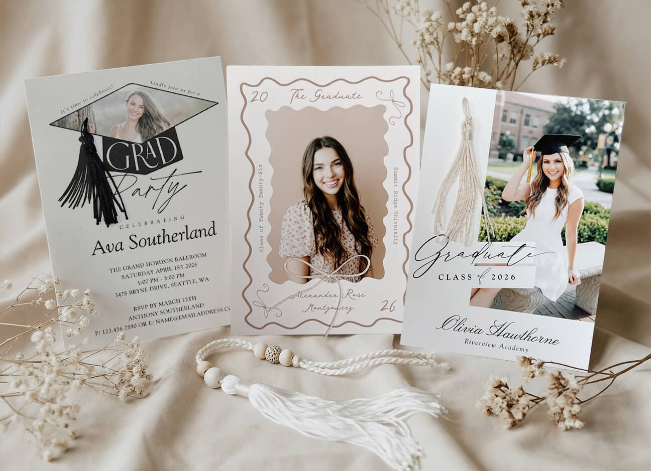 Graduation DIY Inspiration Ideas: Add A Simple Grad Tassel or Bow to your Card for a Personal Touch Moodthology Papery