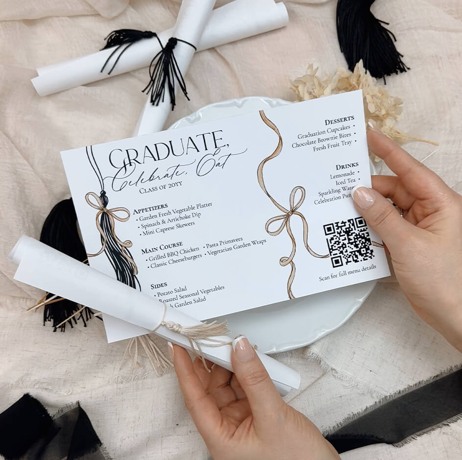 Graduation DIY Inspiration Ideas: Graduation Menus & Game Sheets as Mini Diplomas Moodthology Papery