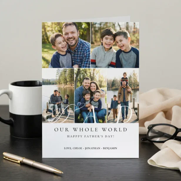 Happy Father's Day Best Dad Ever Photo Collage Card