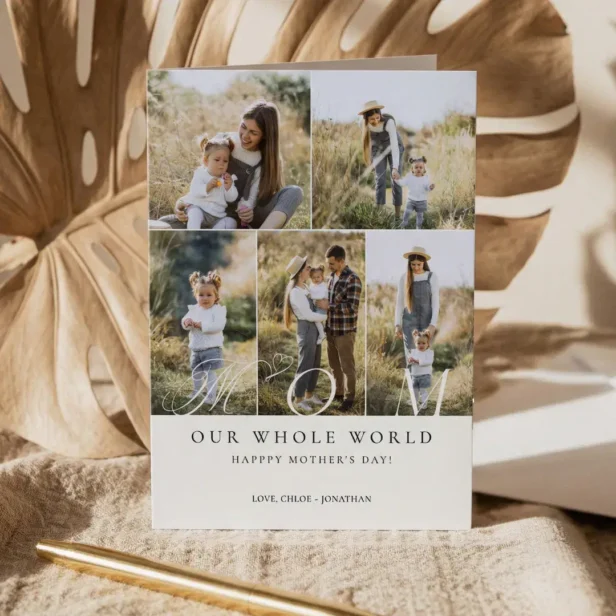 Happy Mother's Day Best Mom Ever Photo Collage Card