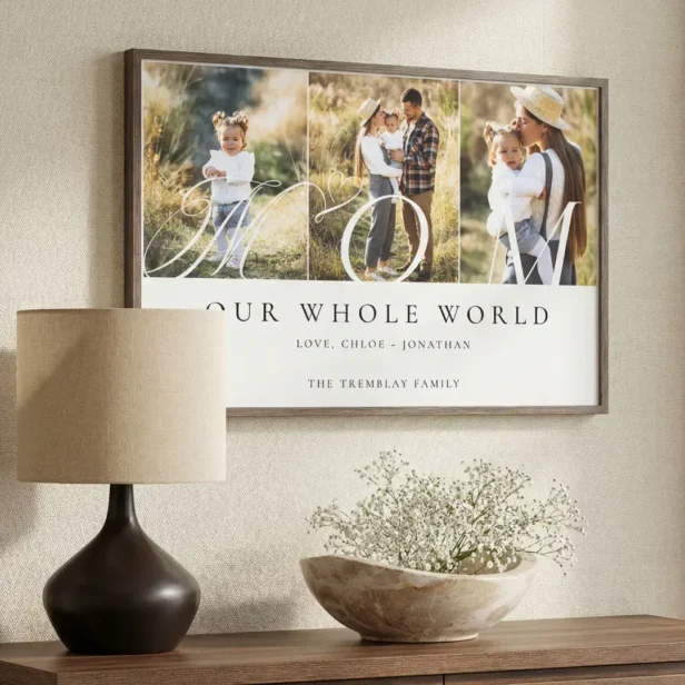 Modern Mom Photo Collage Mothers Day keepsake Gift Canvas Print