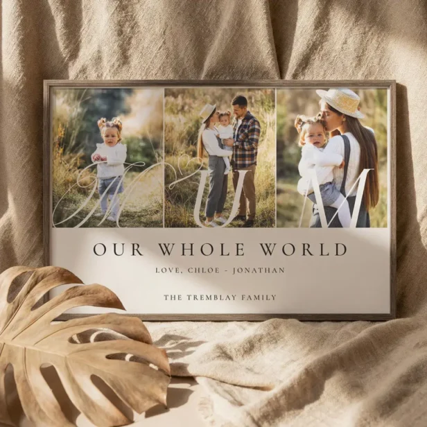 Modern Mum Photo Collage Mothers Day keepsake Gift Canvas Print