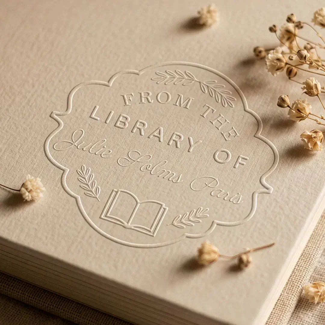 From The Library of Custom Name Personalized Book Embosser