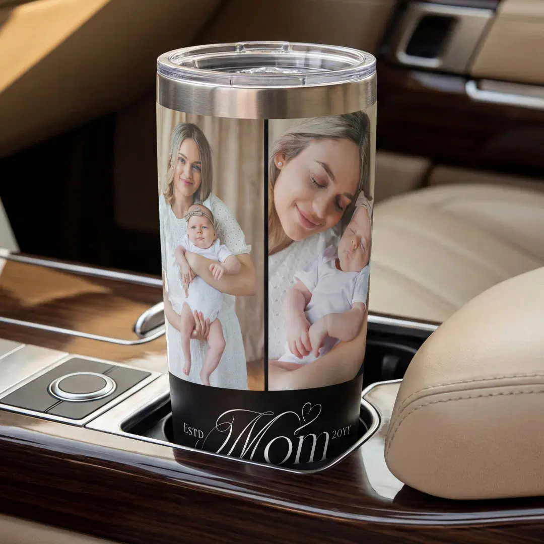 Mom Photo Collage First Mother's Day Keepsake Gift Insulated Tumbler