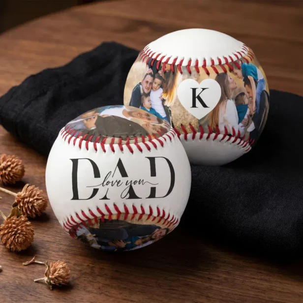 We Love You Dad Fathers Day Photo Collage Keepsake Baseball