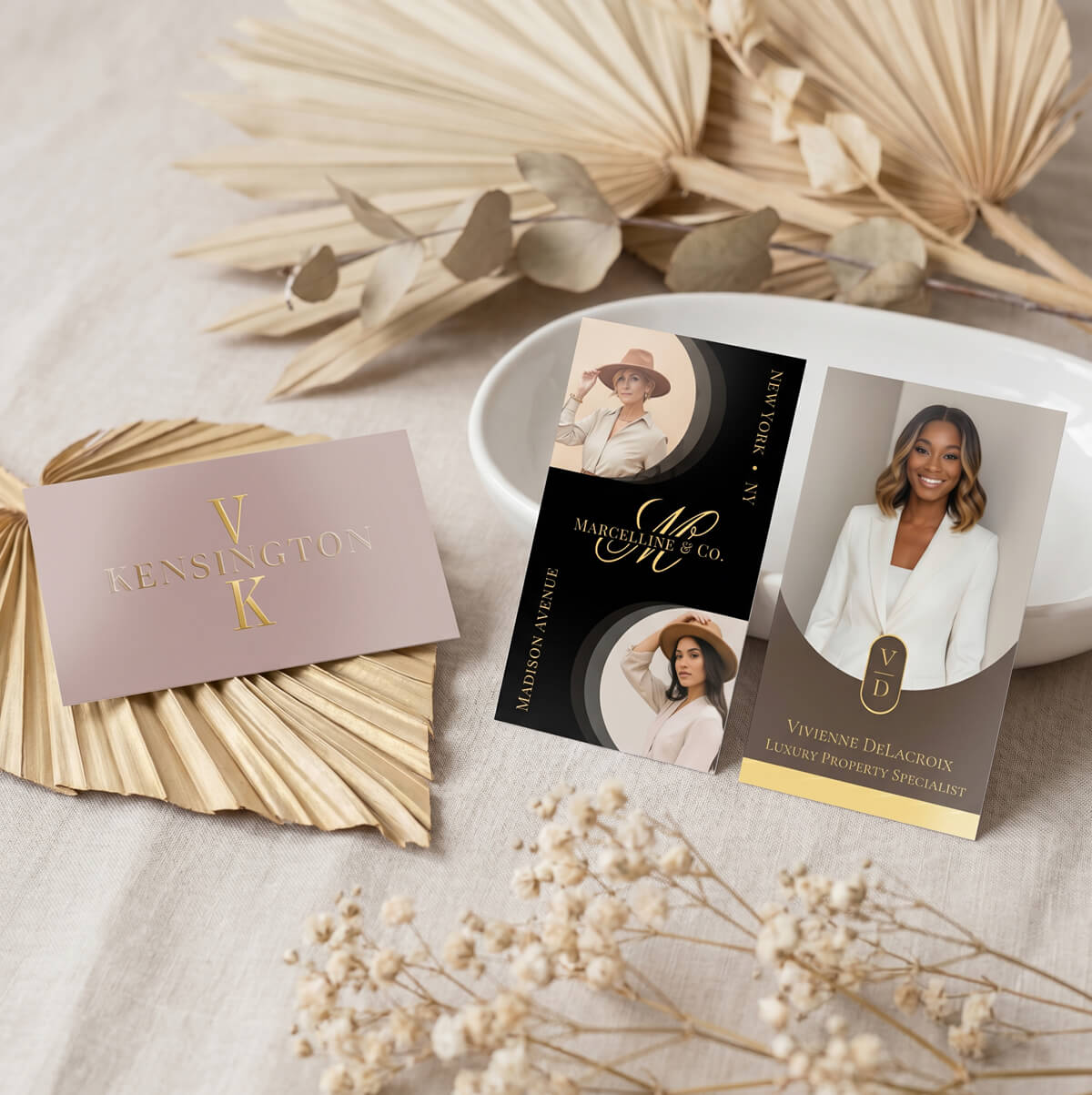 Foil & Spot UV Raised Business Card Design By Moodthology Papery