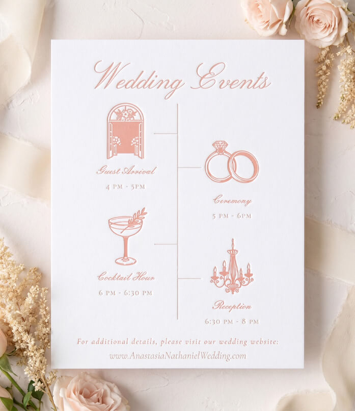 Letterpress Wedding Enclosure Cards By Moodthology Papery