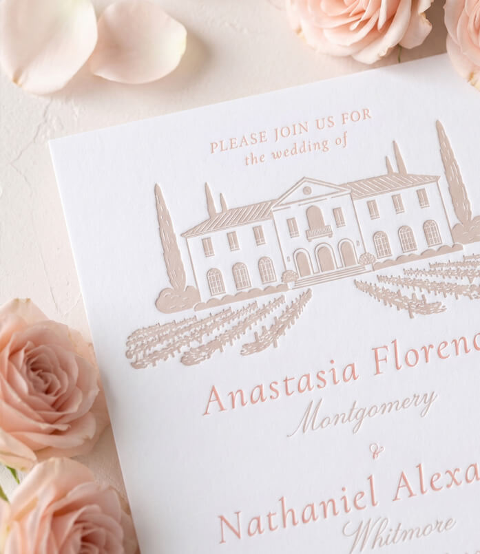 Letterpress Wedding Invitations By Moodthology Papery