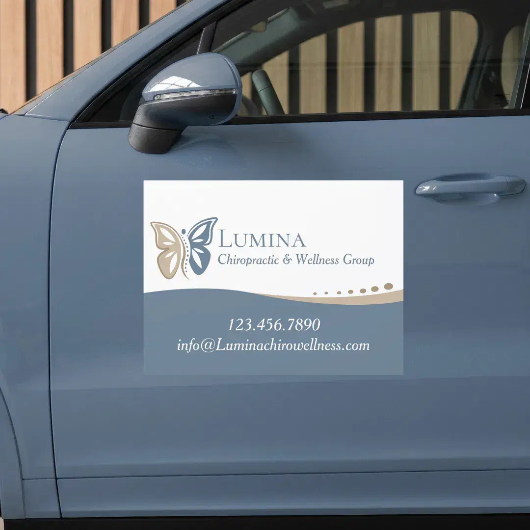 Butterfly Spine Chiropractic Professional Branding Car Magnet
