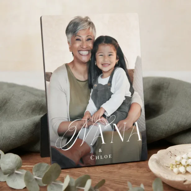 Love You Nana Grandchild Photo Keepsake Gift Plaque