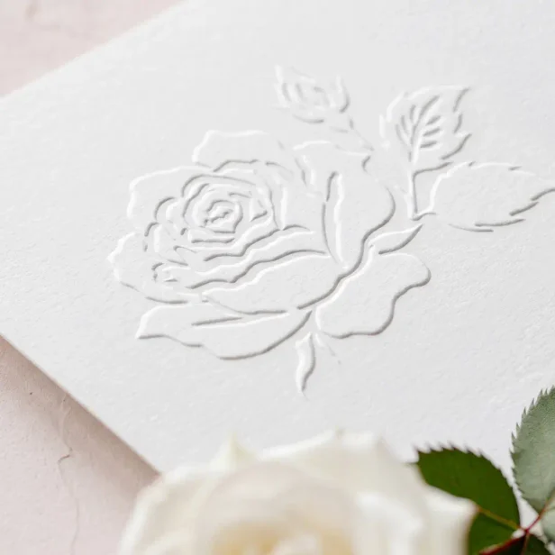 Elegant Gothic Floral Rose Botanical Flower Embosser